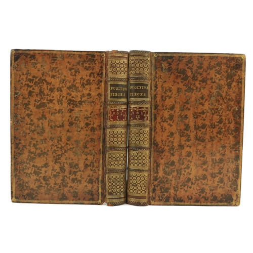 104 - [Dodsley (R. & J.)] Fugitive Pieces on Various Subjects, By Several Authors, 2 vols. Sm. 8vo L. ... 