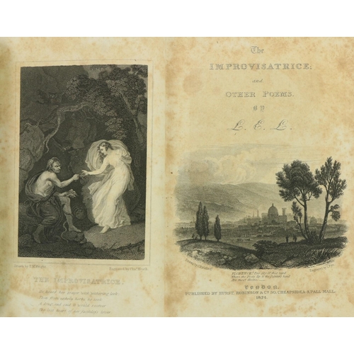 105 - The Female Byron [Landon (Letitia Eliz.)] 'L.E.L.' The Improvisatrice; and Other Poems, sm. 8vo L. 1... 