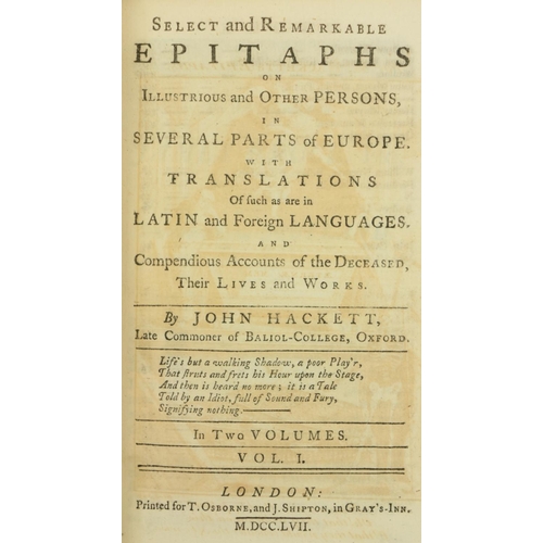 110 - [Brydges (Thos.)] A Burlesque Translation of Homer, 2 vols. 12mo L. 1770. Third Edn., 2 engd. fronti... 