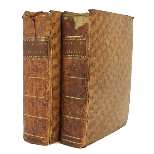 119 - Johnson (Samuel) A Dictionary of the English Language: 2 vols. lg. thick 4to Lond. 1785. Sixth Edn.,... 