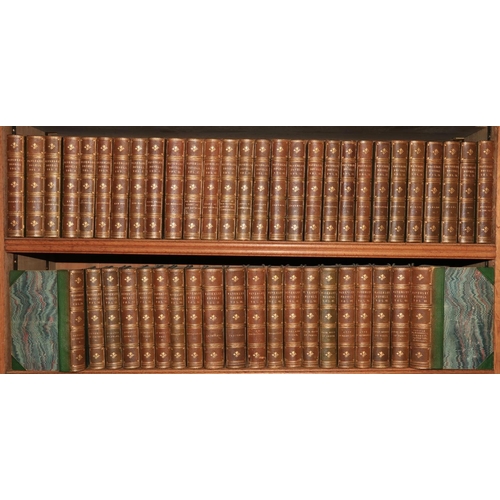 130 - Bindings:  Scott (Sir W.) Waverley Novels, 48 vols. 12mo Edinburgh 1830, Engd. add. titles, frontis ... 