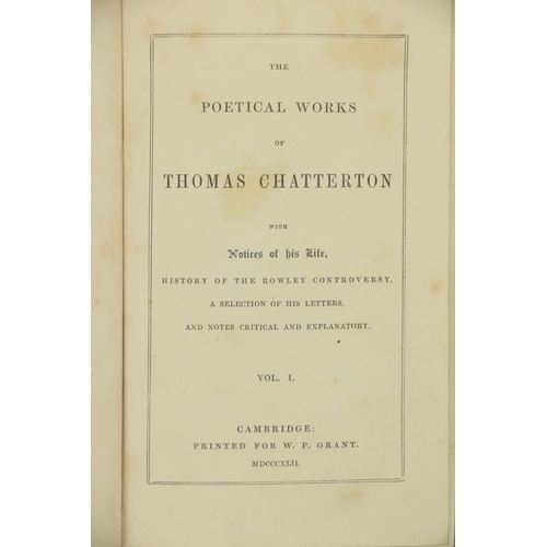 131 - Poetry:  Chatterton - The Political Works of Thomas Chatterton, With Notices of his life. ... 