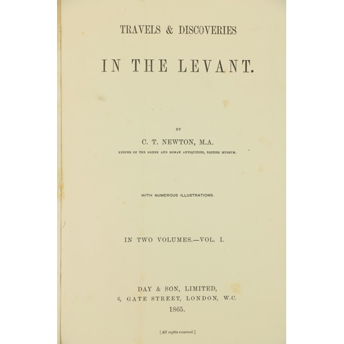 135 - With 6pp Manuscript Letter from the Author Newton (C.T.) Travels and Discoveries in the Le... 