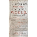 Howel (William) An Institution of General History, or The History of the World, 2 vols. lg. folio Lo... 