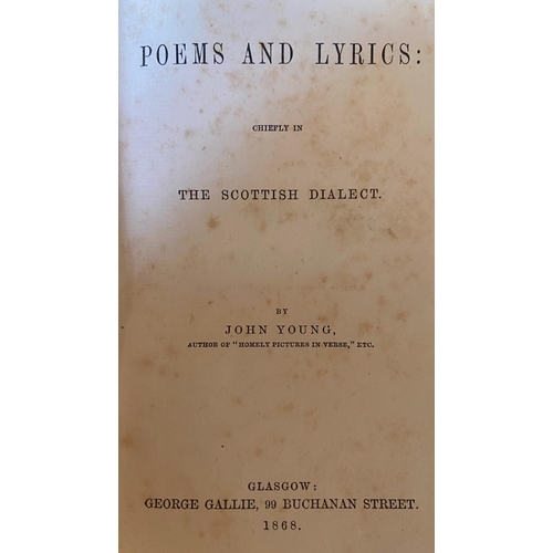 64 - Scottish Poetry: Nicoll (Rob.) Poems, 12mo Edin. 1842. Second, mor. backed boards; Buchanan (Rob. W.... 