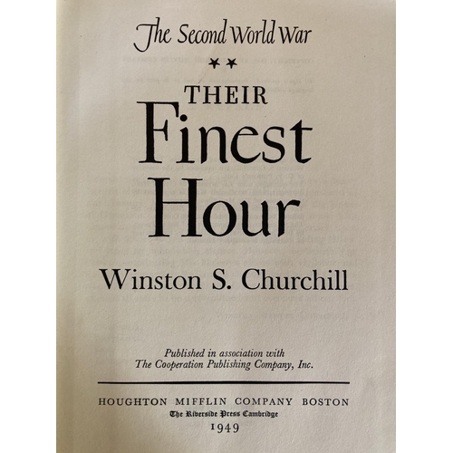 79 - Signed by the Author Churchill (Winston S.) Their Finest Hour, Second World War, Vol. II only, roy 8... 