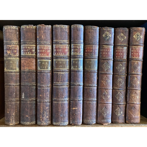 83 - Lyttelton (Geo. Lord) The History of the Life of King Henry Second, 6 vols. L. 1769; also The Miscel... 