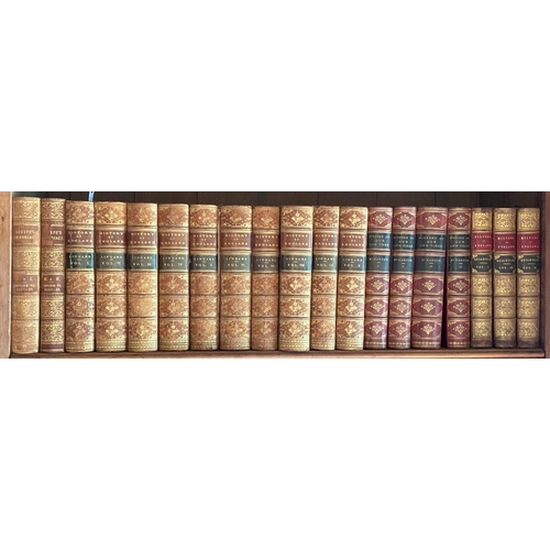 86 - Bindings:  Lingard (John) The History of England, 10 vols. roy 8vo L. 1883. Copyright Edn. red &... 