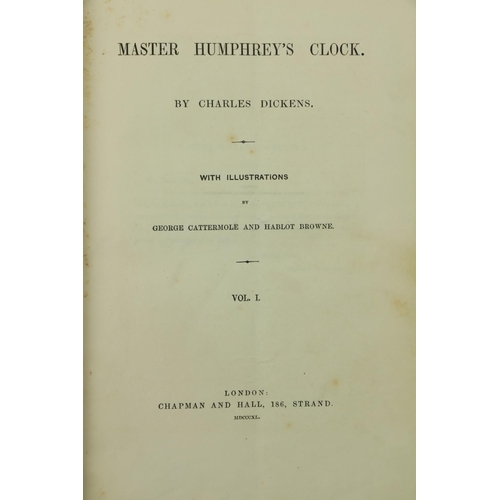 89 - Dickens (Charles) Master Humphrey's clock, 3 vols. folio L. (Chapman & Hall) 1840. First Edn., I... 