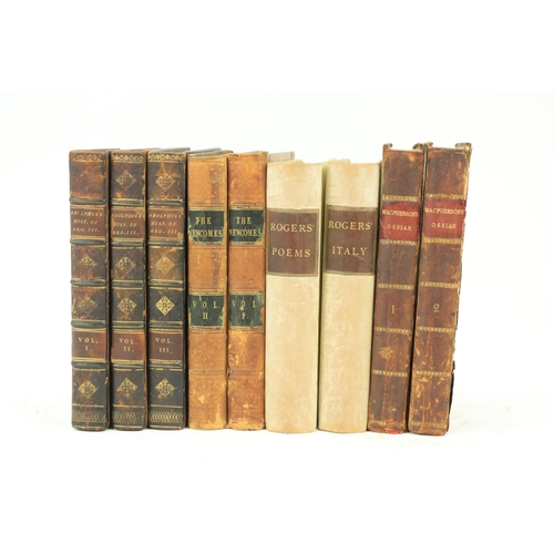 94 - Adolphus (J.) The History of England, 3 vols. 8vo L. 1810, full mor.; Macpherson (James) The Poems o... 