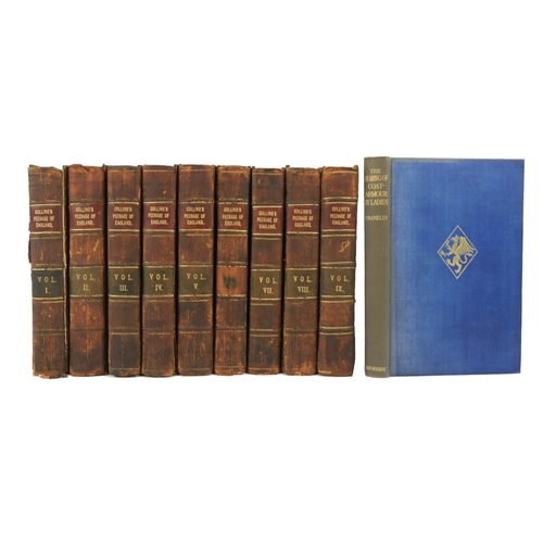 96 - Collins (Arthur) The Peerage of England, 8vols. plus Supplement 9 vols. 8vo L. 1779 - 1784. Engd. Co... 