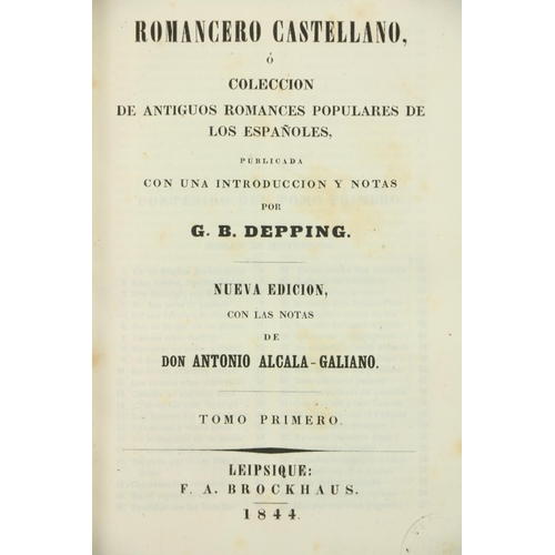 418 - Depping (G.B.) Romancero Castellano, o Coleccion de Antiquos Romances Populares de los Espanoles. 2 ... 