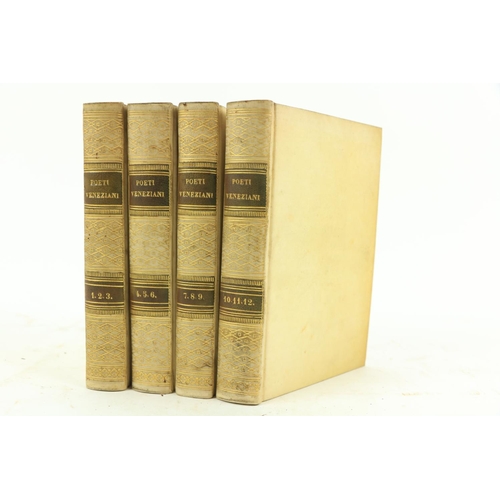 420 - Lamberti - Poesie di Antonio Lamberti, 12 vols. in 4, 16mo Venice (..di Alvisopoli) 1817, hf. t... 