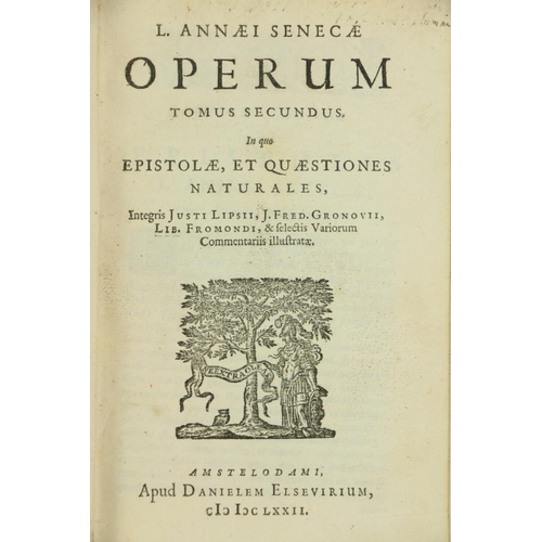 463 - Fine Elzevir Edition Seneca: Lipsii (Justi) & Gronovii (J. Fred)eds. L. Annaei Senecae... 