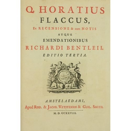 468 - Very Fine Edition Bentley (Richard)ed. Q. Horatius Flaccus, Ex. Recensione & cum Notis... 