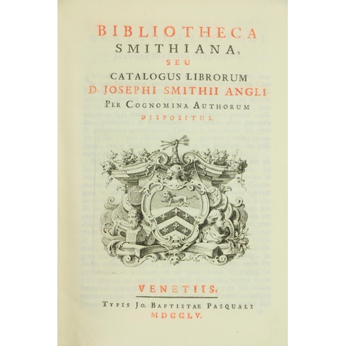 469 - Bibliography:  Smith (Joseph)  Bibliotheca Smithiana, Seu Catalogus Librorum D. Josep... 