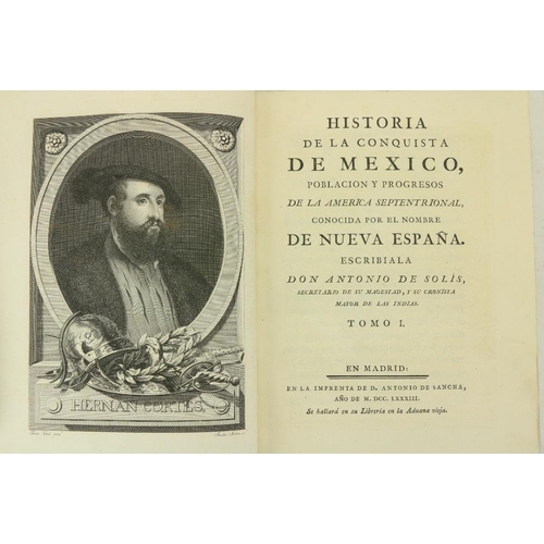 1040 - de Solis (Don Antonio) Historia de la Conquista de Mexico, Poblacion Y Progresos de la America ... 