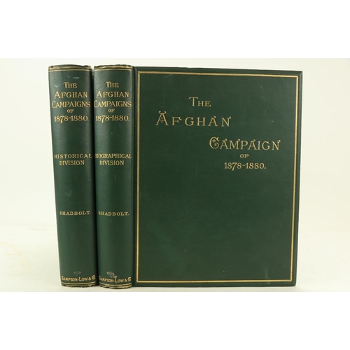 1052 - Shadbolt (Sydney H.) The Afghan Campaigns of 1878 - 1880, compiled from Official and Private So... 