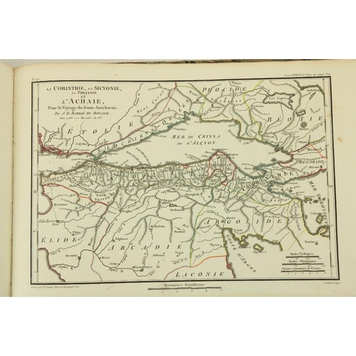 1058 - Atlas: Barbie du Bocage (J.D.)ed. Atlas Pour le Voyage du Jeune Anachasis, Lg. oblong folio [Paris] ... 