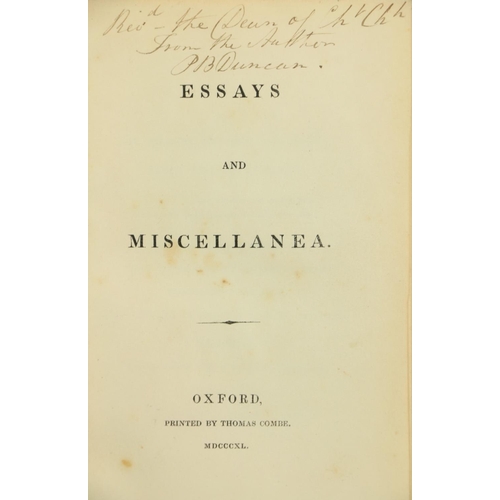 696 - Both Signed Presentation Copies [Duncan (Philip Bury)] Literary Conglomerate; or, A Combination of V... 