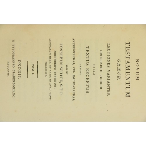 835 - Profusely Annotated by Thos. Gaisford Greek Testament:  White (Joseph)Ed. Novum Testamentum Graece, ... 