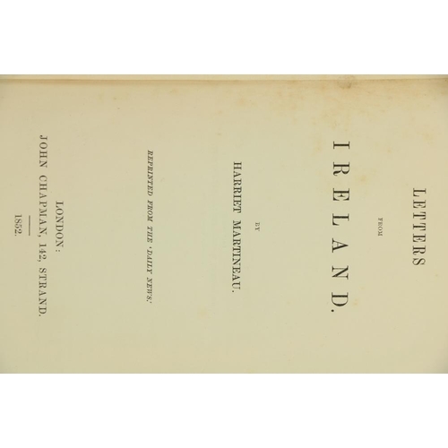 842 - Reports in the Aftermath of The Great Irish Famine Martineau (Harriet) Letters from Ireland, roy 8vo... 