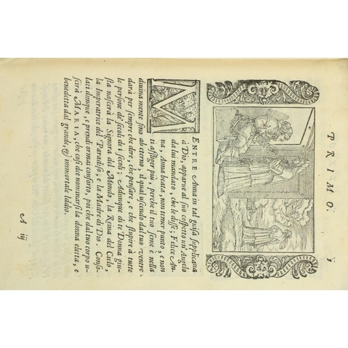 843 - Early Life of The Virgin Mary, in Italian with Woodcut Illustrations Meduna (Bartolomeo)  Vita della... 