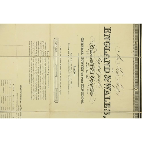 846 - Maps:  Wyld (Jas.) A New Map of England an Wales, Projected upon the Trigonometrical Operations made... 