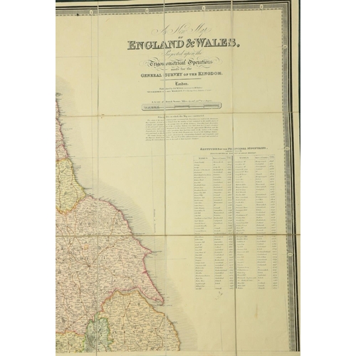 846 - Maps:  Wyld (Jas.) A New Map of England an Wales, Projected upon the Trigonometrical Operations made... 