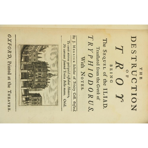 855 - Merrick (J.) The Destruction of Troy, Being The Sequel of the Iliad. Translated from the Greek of Tr... 