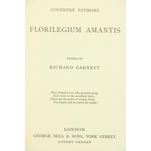 684 - Inscribed Presentation Copy Patmore (Coventry) Florilegium Amantis, Edited by Richard Garnett. Sm. 8... 