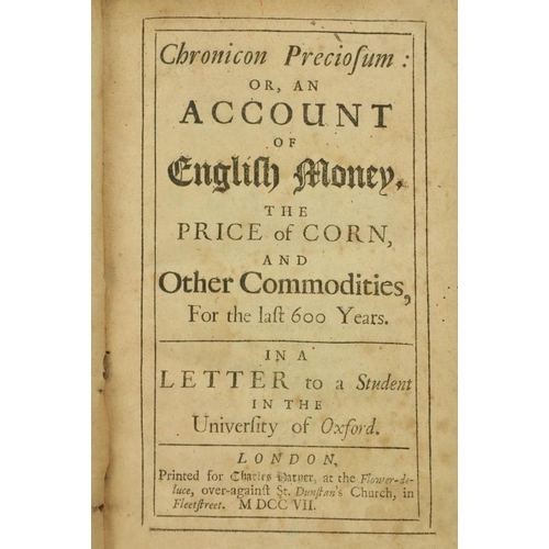 690 - [Fleetwood (William)] Chronicon Preciosum: or, An Account of English Money, The Price of Corn, and o... 