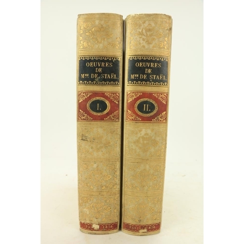 881 - De Stael (Madame) Oeuvres Completes de Madame la Baronne de Stael-Holstein, 2 vols. folio Paris (Fir... 