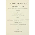 [A. Durer] - Stuntz (J.)  Pratio Dominica Polyglotta, Singularum Linguarum Characteribus Expressa et... 