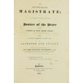 Legal: Plunkett (John Hubert)  The Australian Magistrate; or, A Guide to the Duties of a Justice of ... 