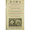 Aringhi (Pauli) Roma Subterranea Novissima, 2 vols. lg. folio Rome (Typis Vitalis Mascardi) 1651. Hf... 