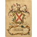 Extremely Important DrawingEdward Lyons, Irish (1726-1801)Genealogy:  The FitzGerald's Arms of Carto... 