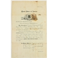 An Irishman Applies for U.S. Citizenship, 1892An official engraved and printed Certificate, dated 12... 