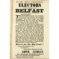 A fine and important collection of Ulster WitBelfast Political Scrapbook, 19th centuryA large folio ... 