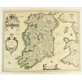 Map: Ireland: Jansonium (Joannem) Hibernia Regnum Vulgo Ireland, Amsterdam, c. 1610, contemp. hd. co... 