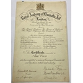 Signed by ShawLiterature:  Shaw (George Bernard)  Royal Academy of Dramatic Art, London a Certificat... 