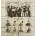 V. Rare Hugh Lane Association Item Abbey Theatre: A printed Linen Handkerchief, Sold by the Irish Pl... 
