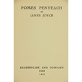 One of Thirteen Copies on Dutch Hand-Made Paper Joyce (James) Pomes Penyeach, 20mo Paris (Shakespear... 