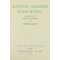 Signed by James Joyce Joyce (James) Haveth Childers Everywhere - Fragment from Work in Progress, 4to... 
