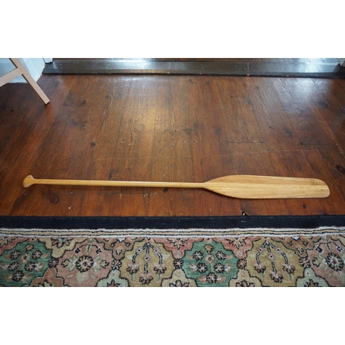 104 - Eric Phillips Handcrafted Wooden Paddle, 2021, Ottertail Ash Paddle, 1.5 meter length, maker's mark.... 