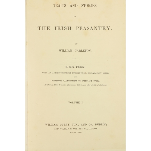 20 - Carleton (Wm.) Traits and Stories of the Irish Peasantry,  2 vols. D. 1843. New Edn. ... 