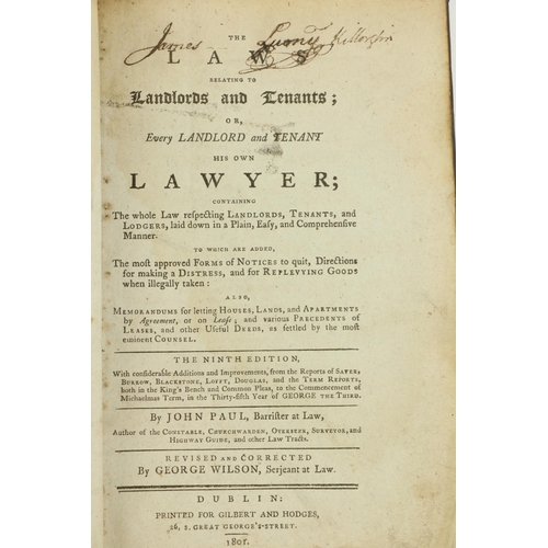 29 - Dublin Printings: de Lolme (J.L.) The Constitution of England, 8vo D. 1793. Inscribed on t.p. by Geo... 