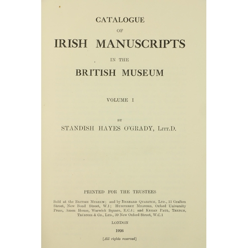 39 - O'Grady (Standish) & Flower (Robin) Catalogue of Irish Manuscripts in the British Museum, 3... 