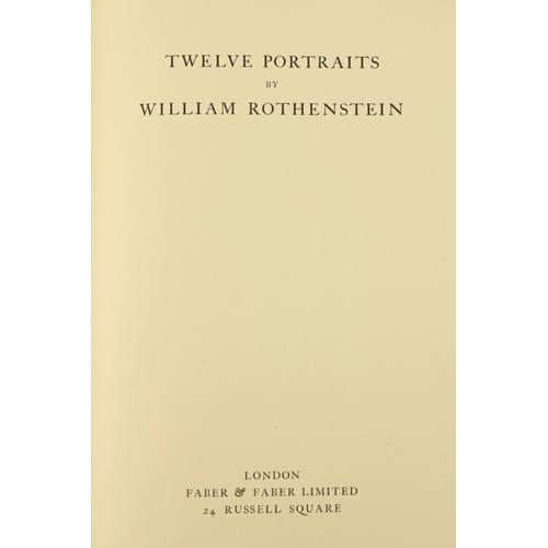 69 - Rothenstein (Wm.) Twelve Portraits, lg. folio. L. 1929. First Edn., 12 ports includ. ... 