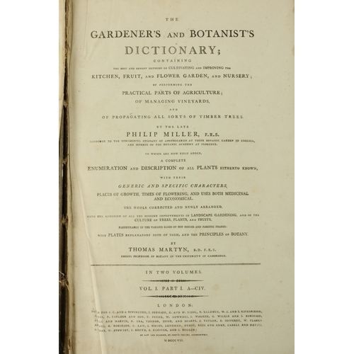 71 - Miller (Philip) The Gardener's and Botanists Dictionary, 2 vols. in 4, large folio L. 1807., 20 full... 